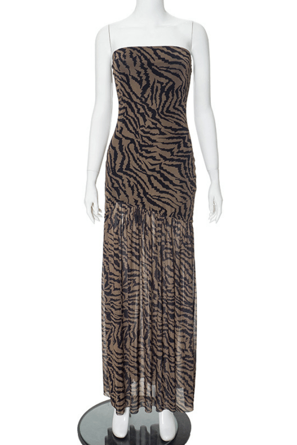 Enchanting Evening Tiger-Print Maxi Dress image 6
