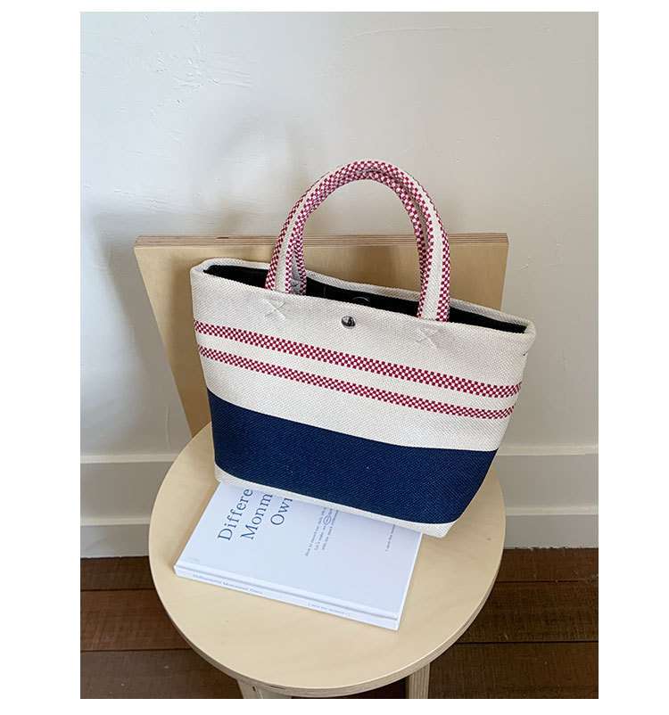 Casual Tote Bag with Stripes image 3
