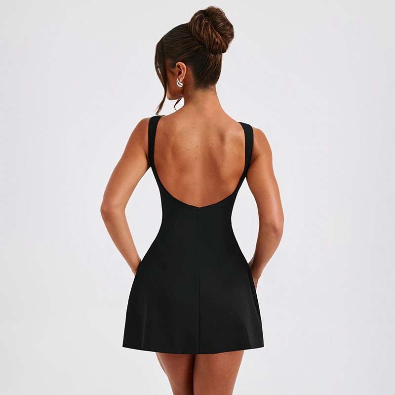 Classic Sleeveless A-Line Mini Dress image 3