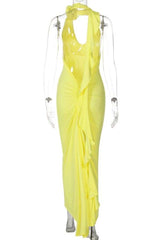 Radiant Rose Halter Maxi Dress image 6