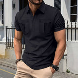 Short-Sleeve Casual Shirt - XL, Black image