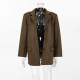 Oversized Faux Suede Button-Front Jacket image 4