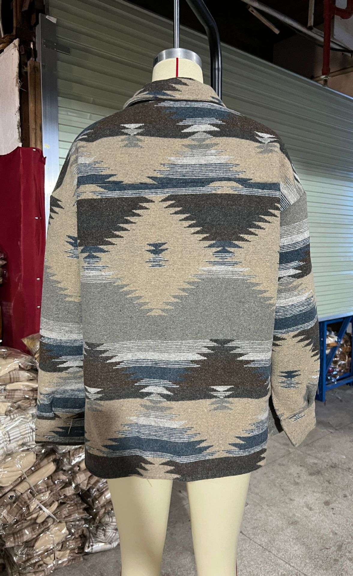 Fashion Vintage Print Long Sleeve Loose Jacket image 5