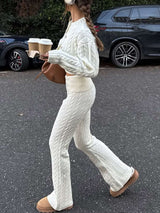 Cozy Knit Lounge Set with Cropped Cardigan image 4