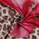 One-Shoulder Leopard Floral Maxi Dress image 3