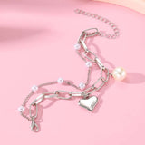 Love Heart Pendant Bracelet Set image 3