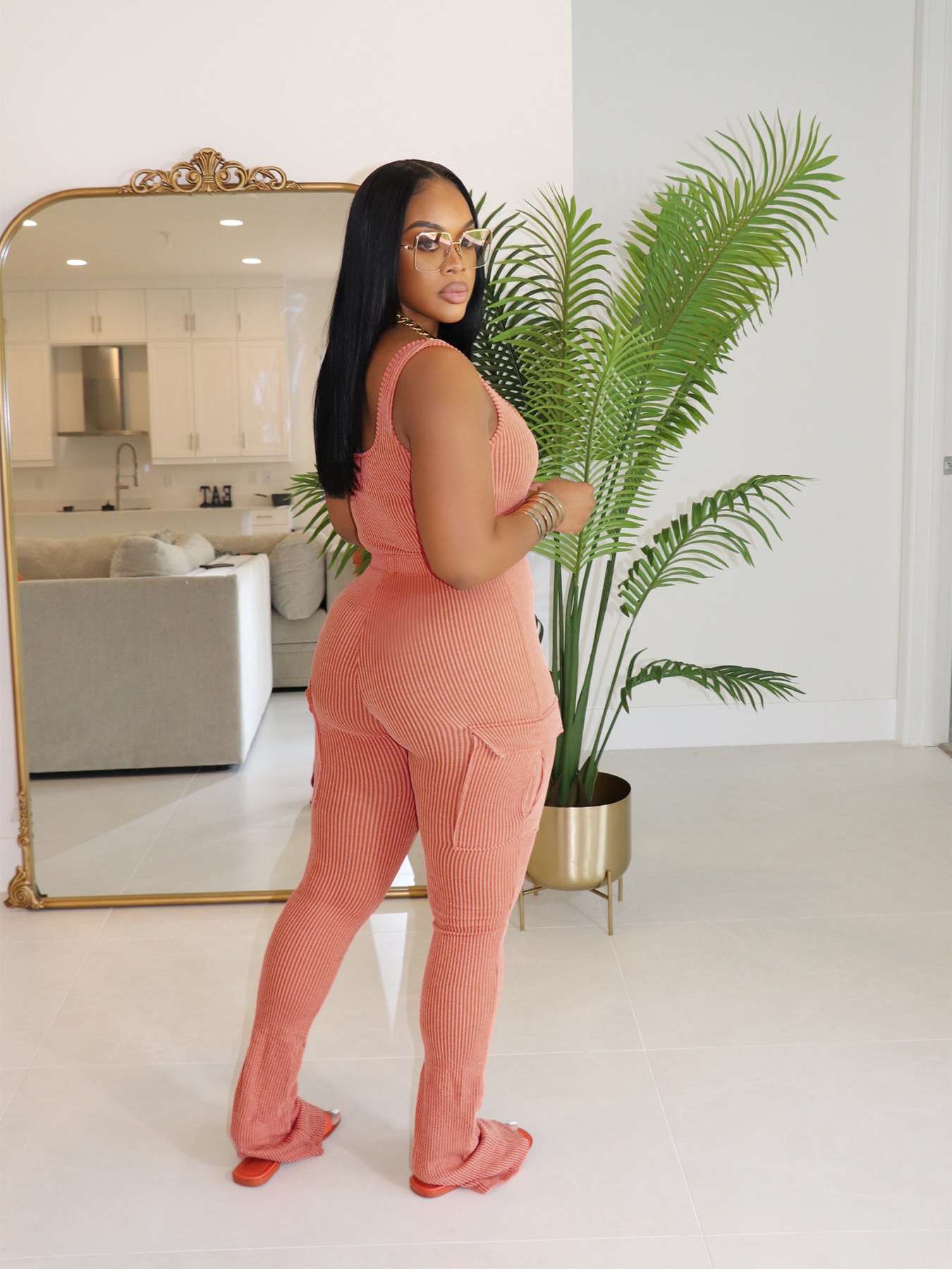 Bodysuit and Cargo Pants Set image 4