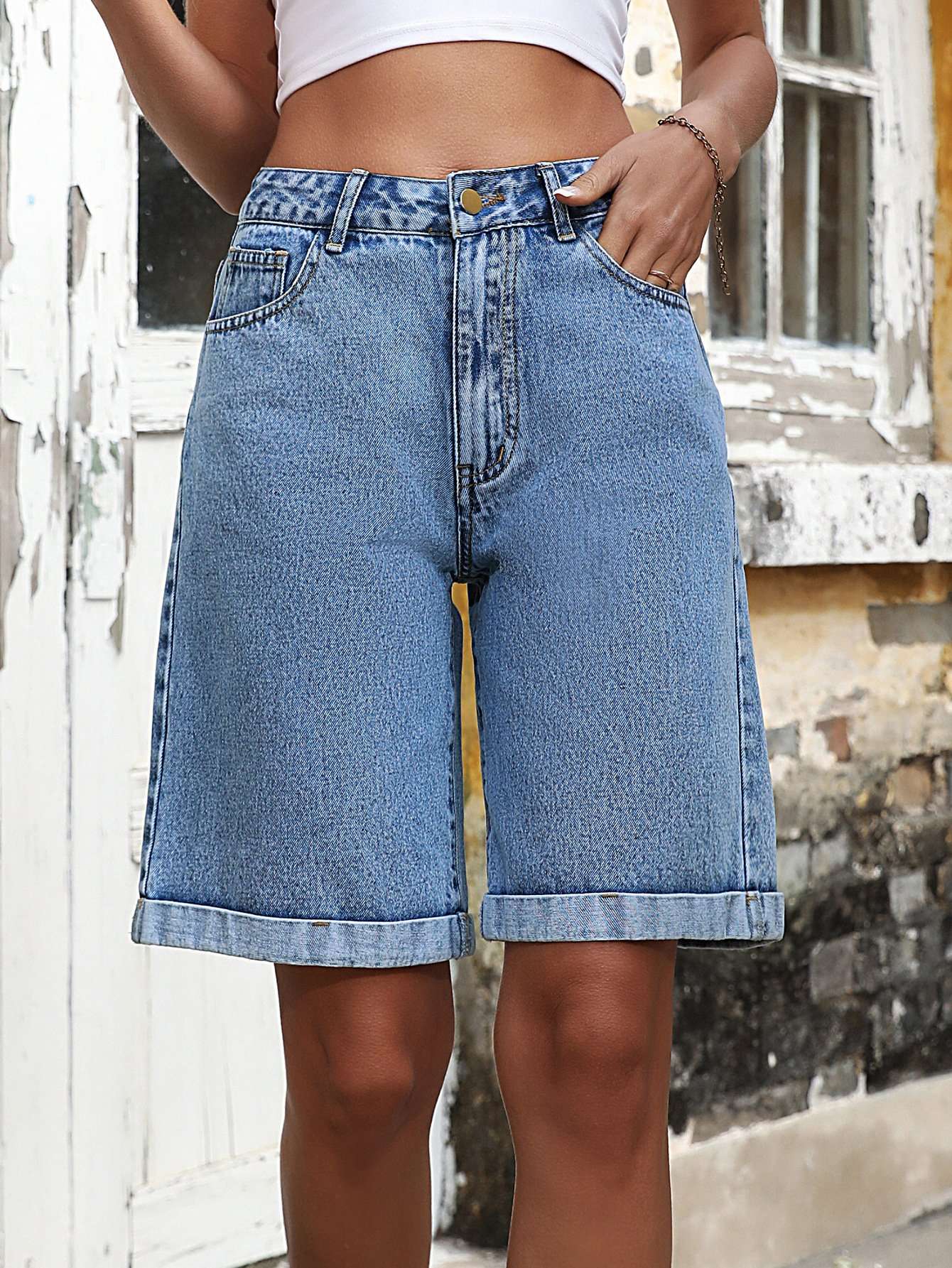 High-Waisted Shorts image 1