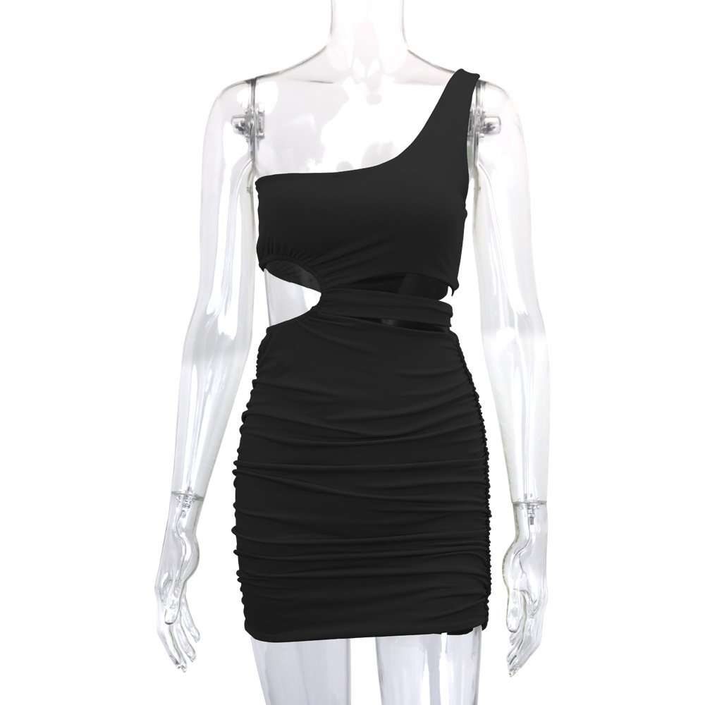 One-Shoulder Ruched Cutout Bodycon Mini Dress image 5