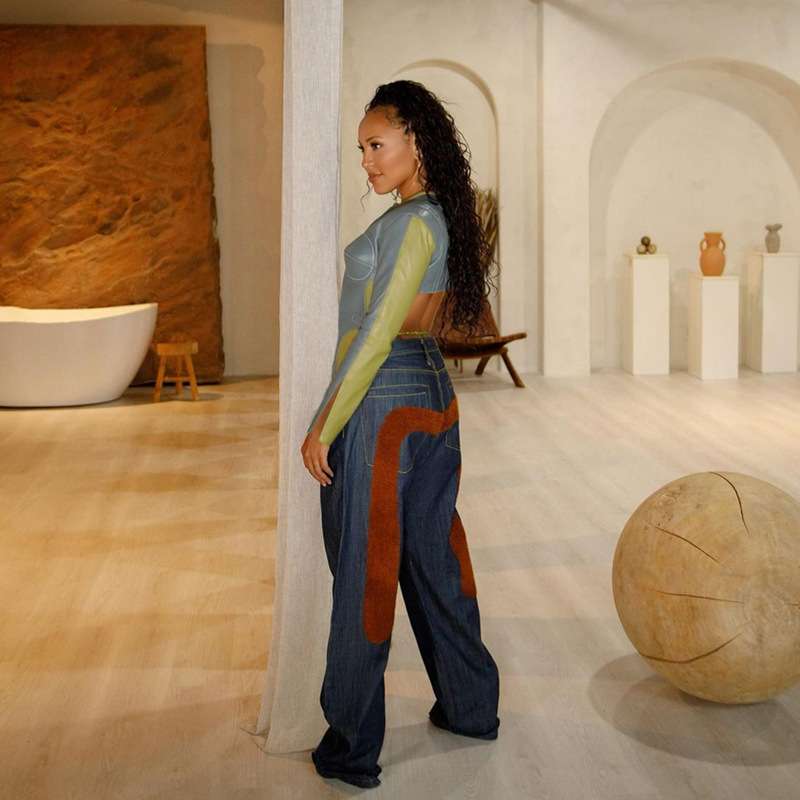 Contrast Color Zipper Cropped Jackets image 6