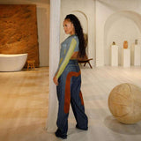 Contrast Color Zipper Cropped Jackets image 6