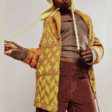 Colorful Geometric Pattern  Jacket - M, Yellow image