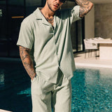 Mens Textured Summer Set - S, Green image