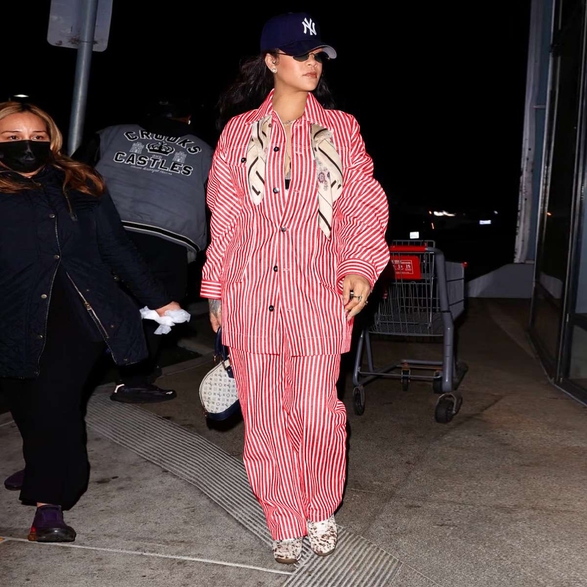 Striped Oversized Shirt & Pants Set image 2