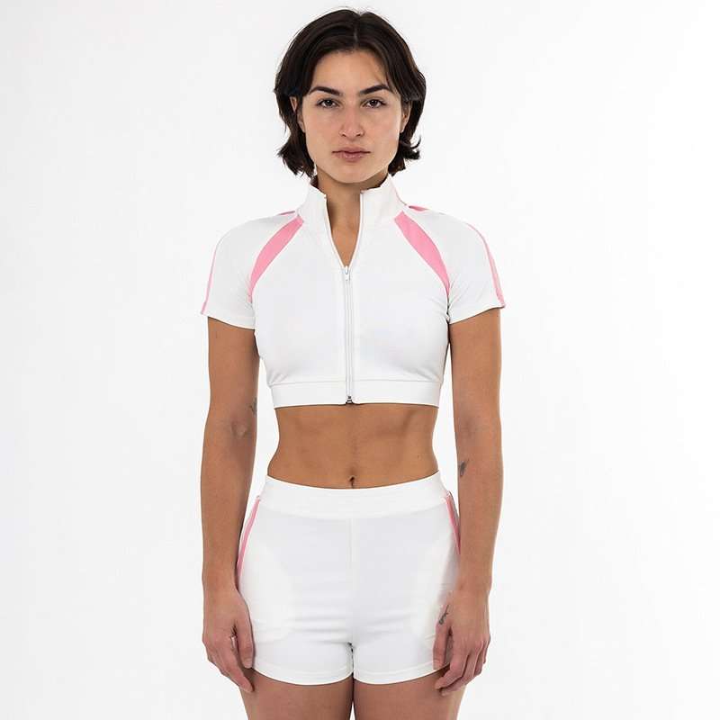 Zip-Up Activewear Set - L, White image