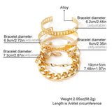 Punk Style Wide Design Bracelet Set image 3