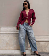 Stylish Blazer with Gold Button Detail image 2