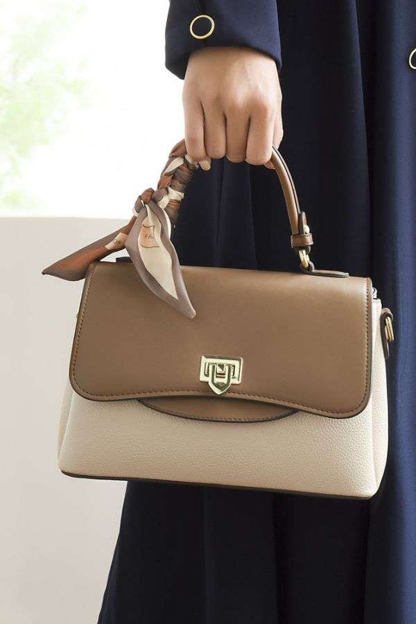 Two-Tone Structured Handbag image 0