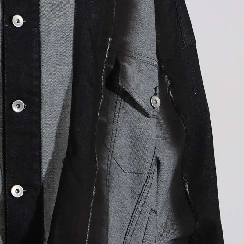 Deconstructed denim jacket image 4