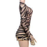 Animal Print Long Sleeve Top & Ruffled Shorts image 4