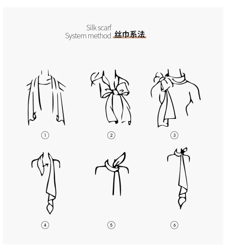 White & Black Bordered Silk Scarf image 6