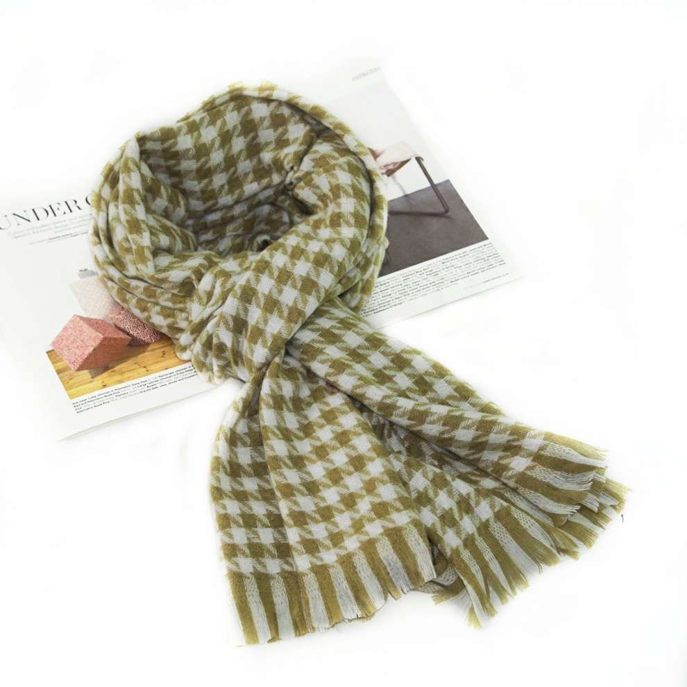 Warm Winter Muffler/Scarf - Free Size, Multi Beige image