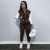 Printed Varsity Luxe Two Piece Set image 1