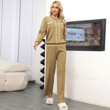 Trendy Casual Top & Wide Leg Pants Lounge Set image 5