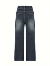 Graffiti Print Ripped Denim Pants image 4