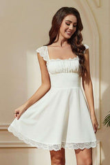 Lace-Trim A-Line Dress image 0