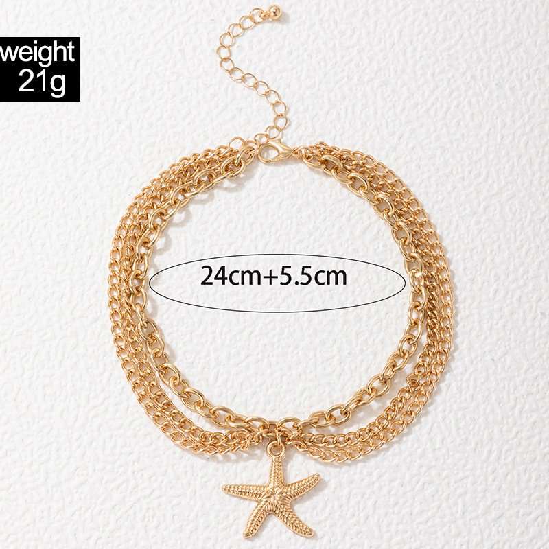 Gold Starfish Anklet image 5