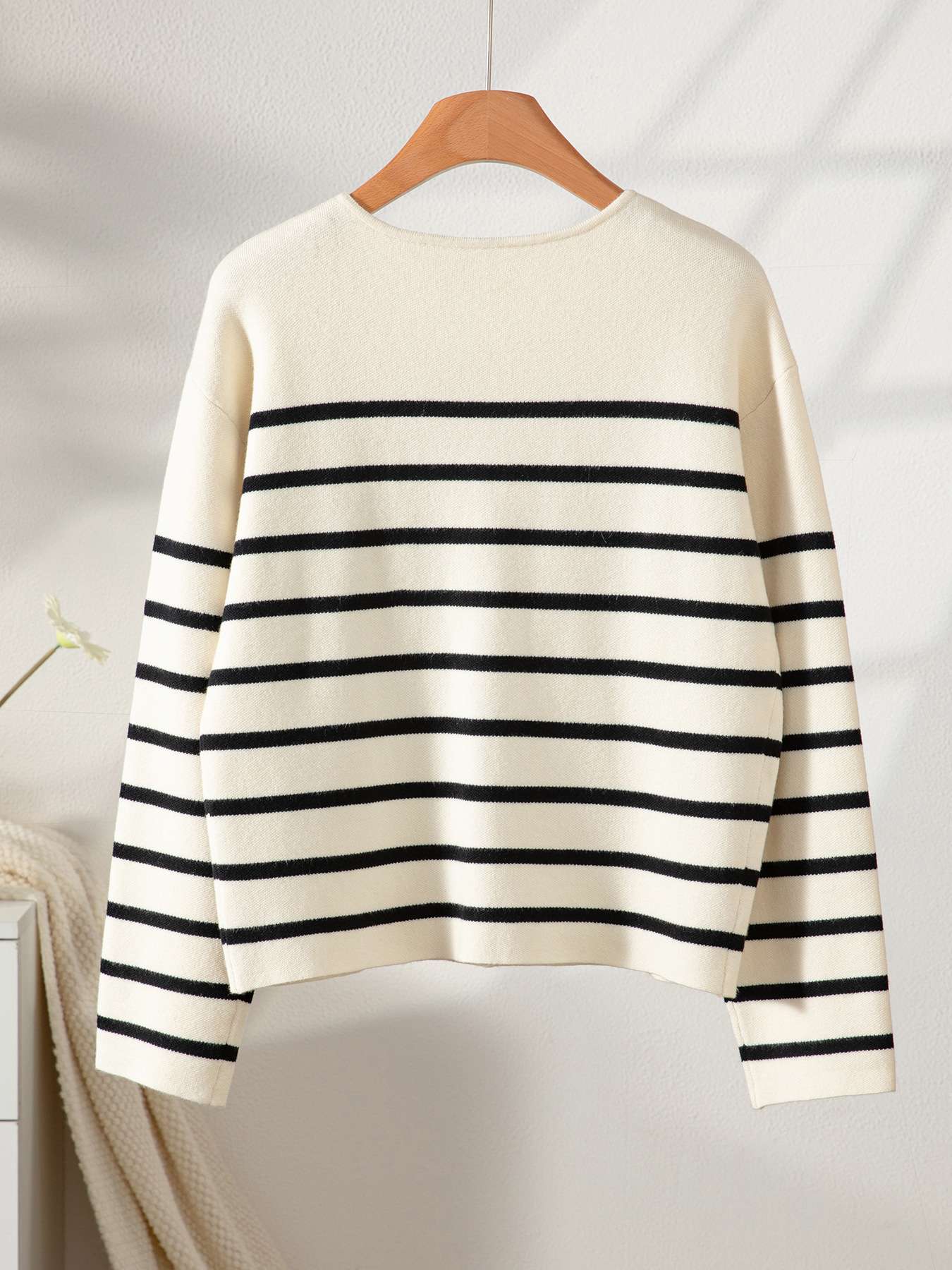Classic Striped Button-Up Sweater image 5