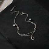 Silver Chain Bracelet with Crystals image 2