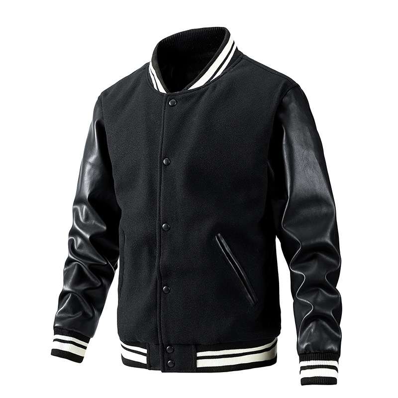 Men Colorblock Casual Bomber Jacket image 2