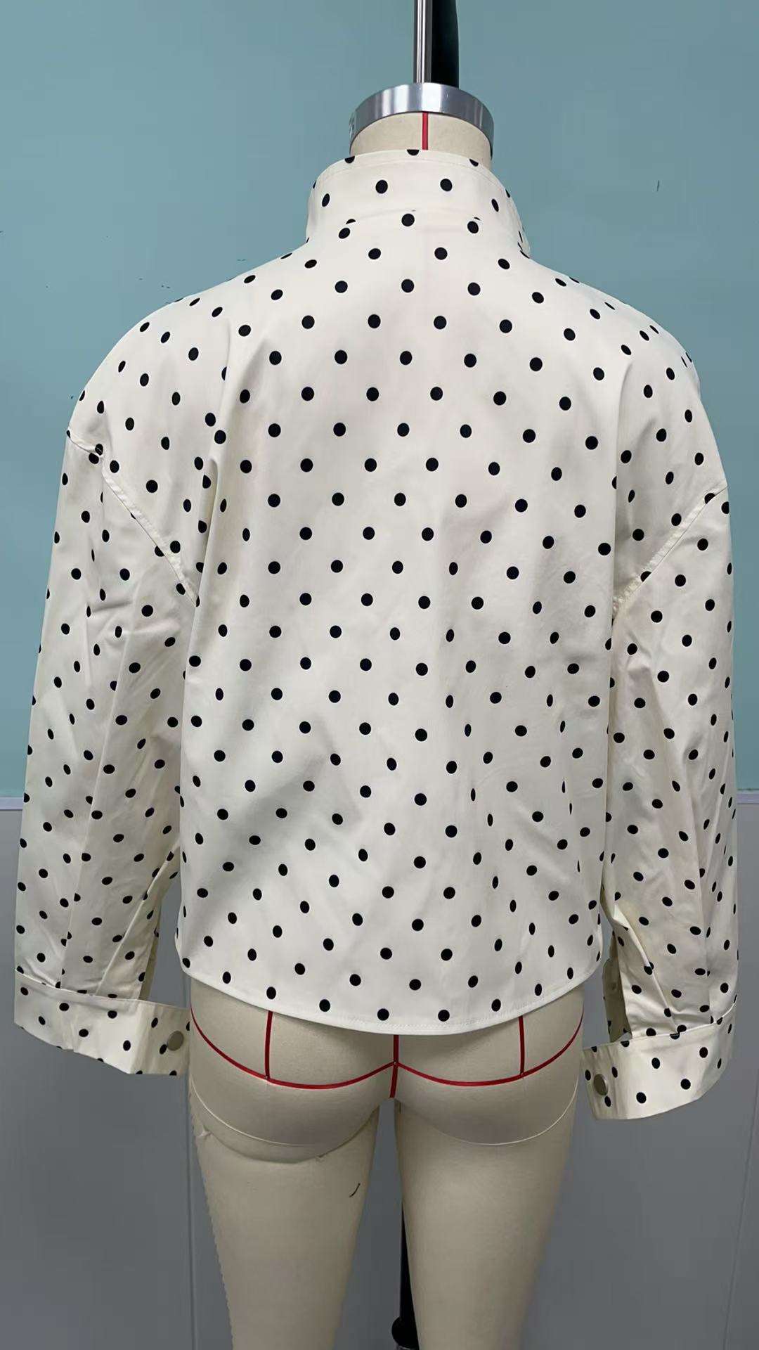 Polka Dot Windbreaker Jacket image 6