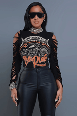 Rider's Edge Cutout Sleeve Crop Top image 0