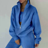 Fashion Sweatshirt & Long Pants Sets - S, Blue image
