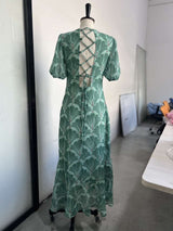 Floral Maxi Dress with Puff Sleeves image 4