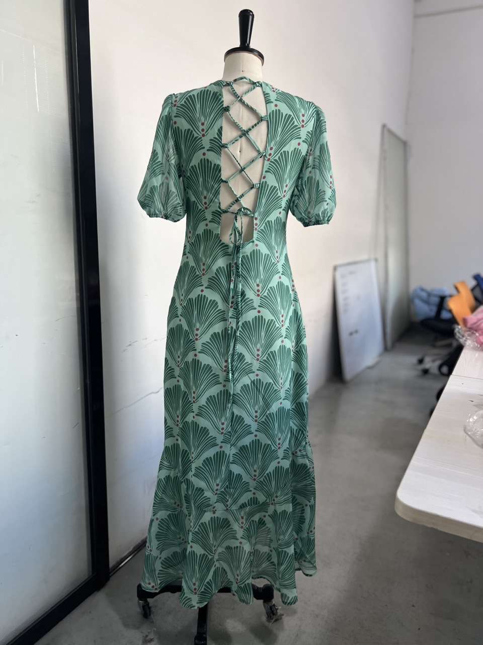 Floral Maxi Dress with Puff Sleeves image 4