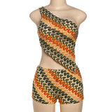 Vibrant Zigzag Pattern Two-Piece Summer Set image 4