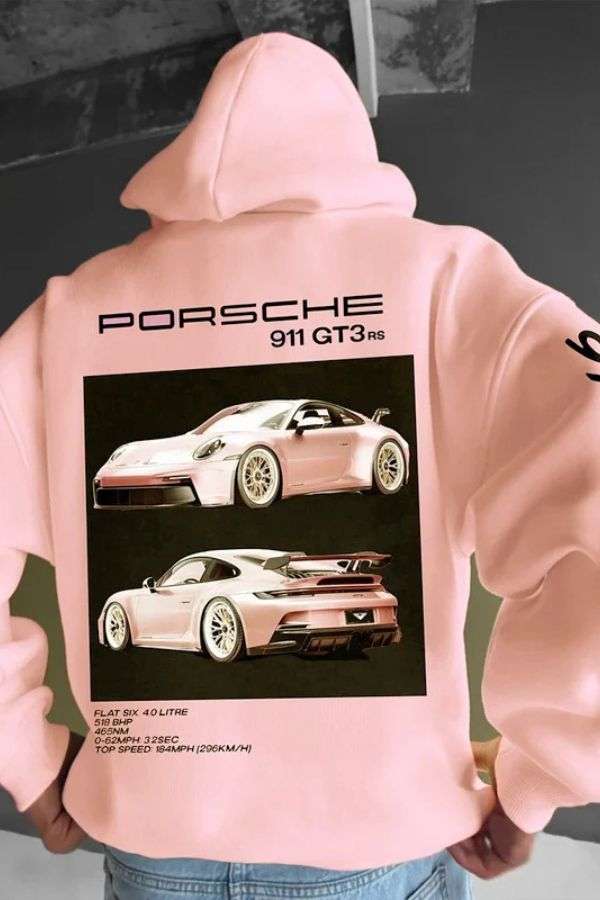 Streetwear Oversize Sports Car Print Hoodie image 0