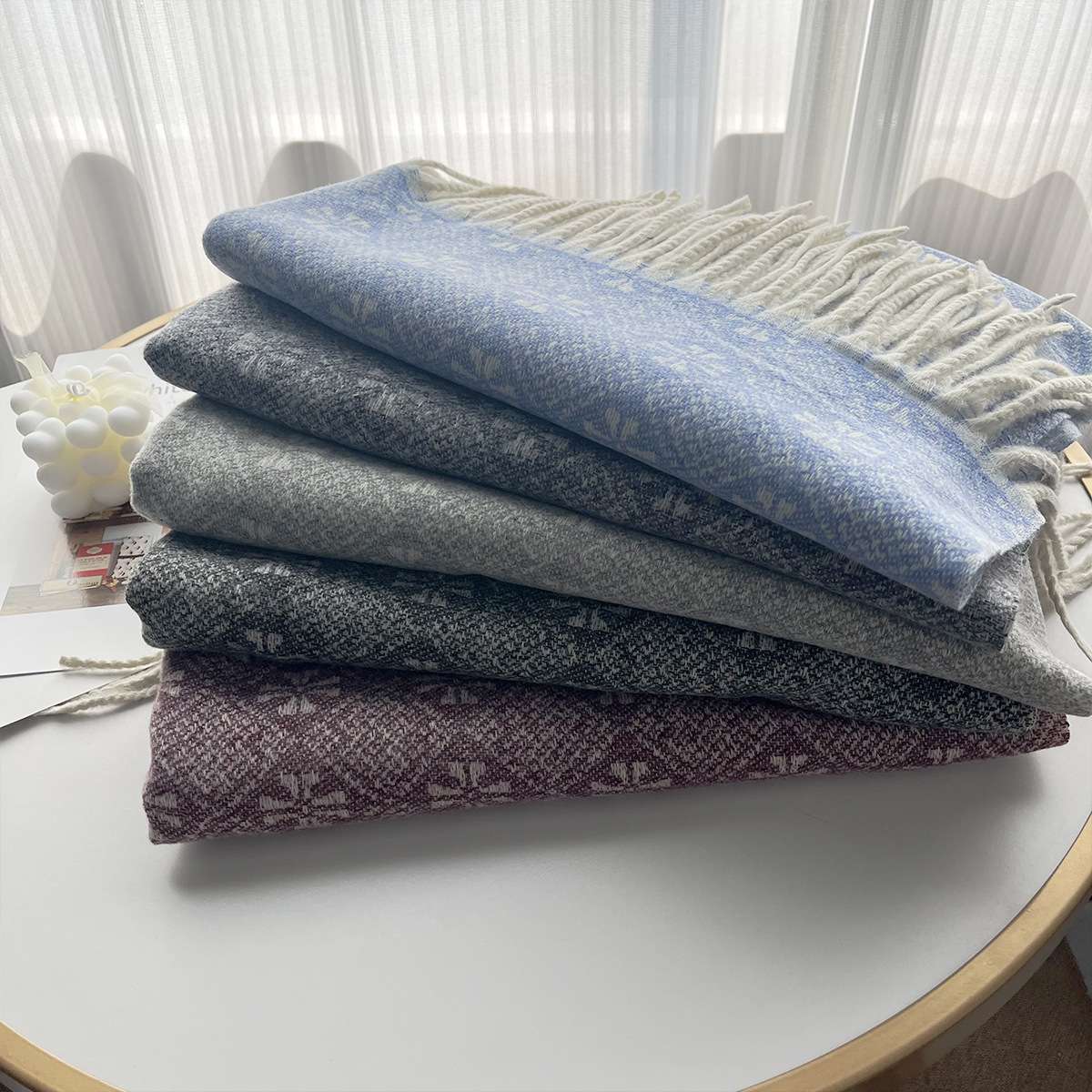 Winter Shawl Oversized Scarf Blanket Wrap image 5