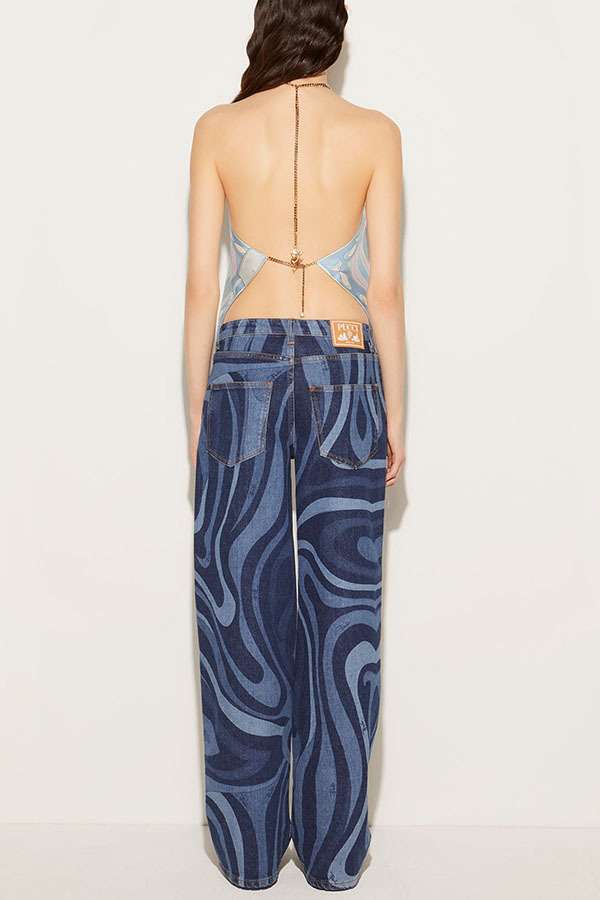 Vibrant Abstract Halter Neck Top image 5