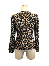 Leopard Print V Neck Top image 4