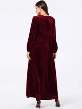 Maxi Dress with Puff Sleeves image 3