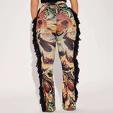 Abstract Print Wide-Leg Pants image 5