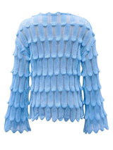 Flared Sleeves Slash Neck Sweater image 2