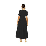 Tiered Maxi Dress with Short Sleeves image 3