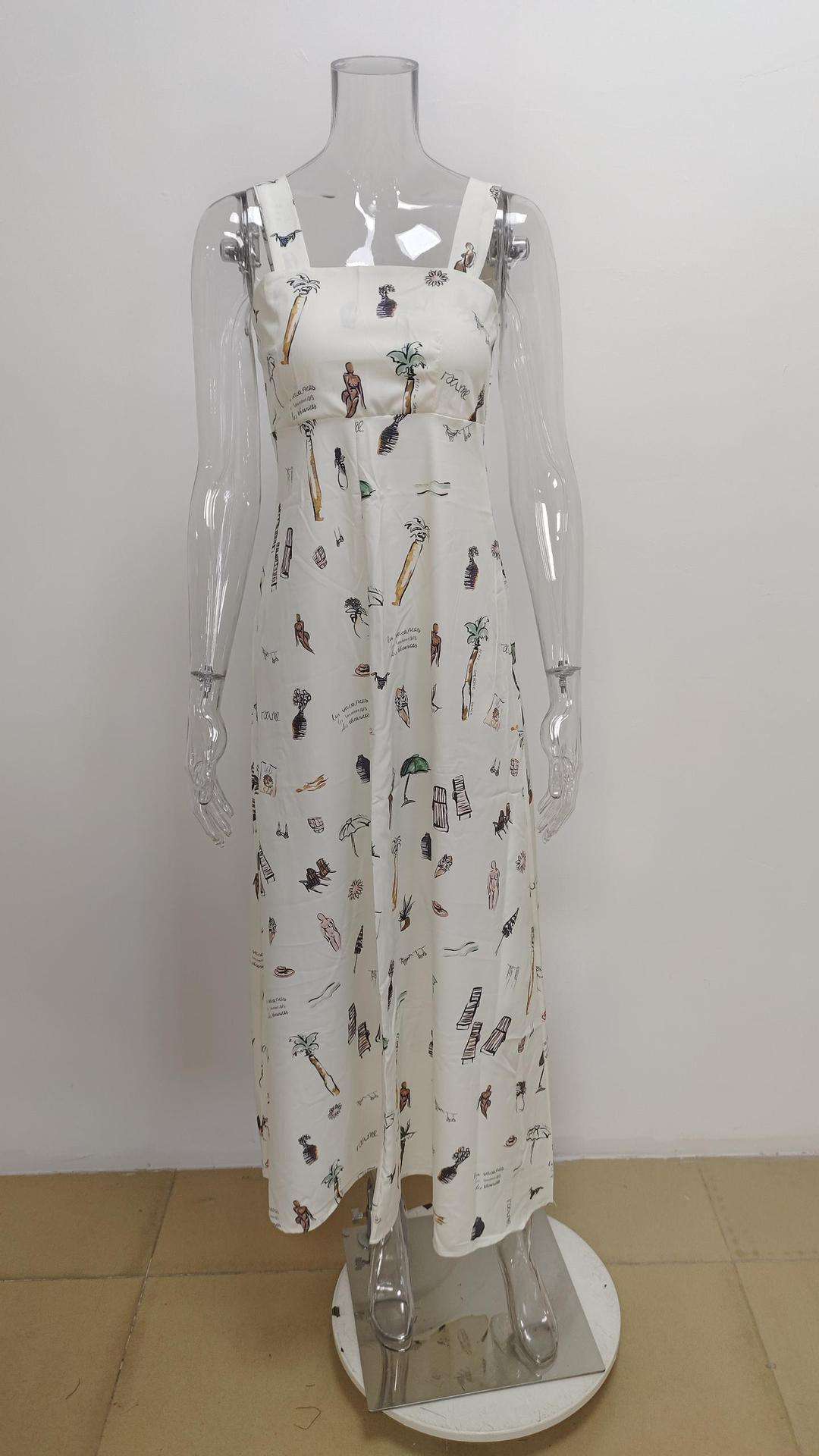 Cute Print Sleevless Maxi Dress image 3