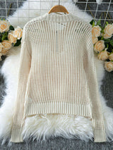 Cozy Open-Weave Knit Pullover image 4